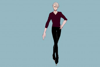 Картинка аниме yuri+on+ice victor nikiforov