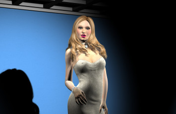 Картинка 3д+графика люди+ people девушка взгляд фон