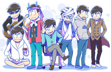 Картинка аниме osomatsu-san парни