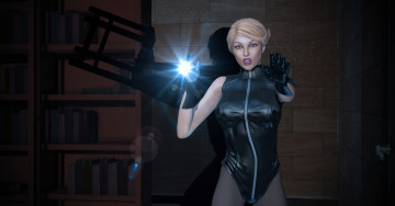 Картинка 3д+графика фантазия+ fantasy девушка взгляд фон оружие