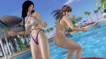 обоя 3д графика, люди , people, девушки, взгляд, фон