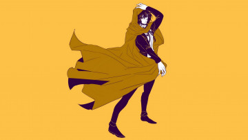 обоя аниме, drifters, парень, плащ, фон