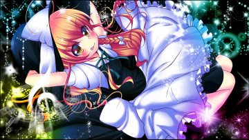 Картинка аниме touhou взгляд девушка фон