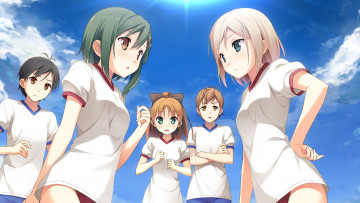 Картинка аниме your+diary девушки взгляд фон