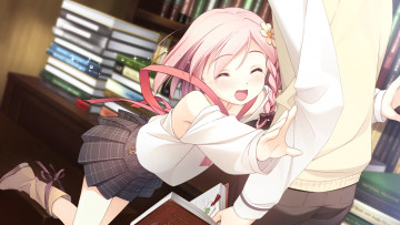 Картинка аниме your+diary взгляд девушка фон