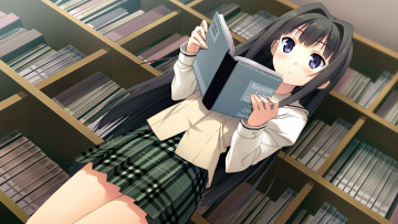 Картинка аниме your+diary взгляд фон девушка