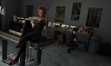 Картинка 3д+графика люди+ people взгляд девушка фон