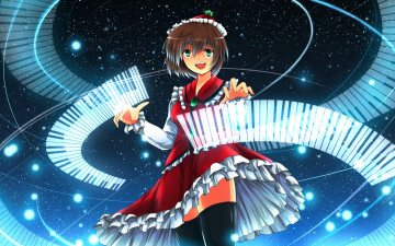 Картинка аниме touhou фон взгляд девушка