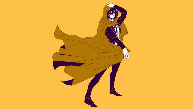 Обои картинки фото аниме, drifters, парень, плащ, фон