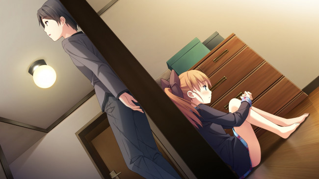 Обои картинки фото аниме, your diary, взгляд, девушка, фон