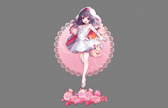 Обои картинки фото аниме, touhou, inaba, tewi