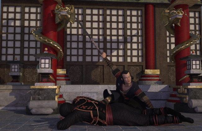 Обои картинки фото 3д графика, фантазия , fantasy, самураи