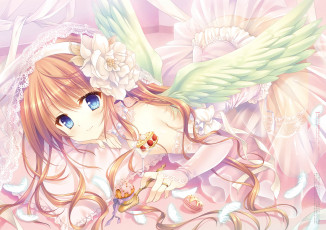 Картинка аниме ангелы +демоны девушка