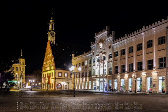 Картинка germany календари города ночь фонарь здание 2018 улица витрина