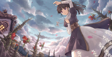 Картинка аниме unknown +другое+ взгляд девушка фон