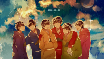 Картинка аниме osomatsu-san парни