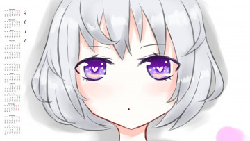 Картинка календари аниме девушка лицо взгляд 2018