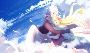 Картинка аниме ангелы +демоны романтика