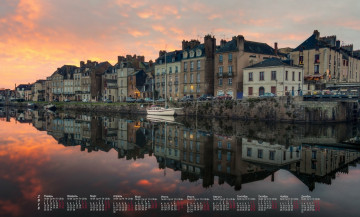 Картинка france календари города машина здание яхта водоем отражение 2018