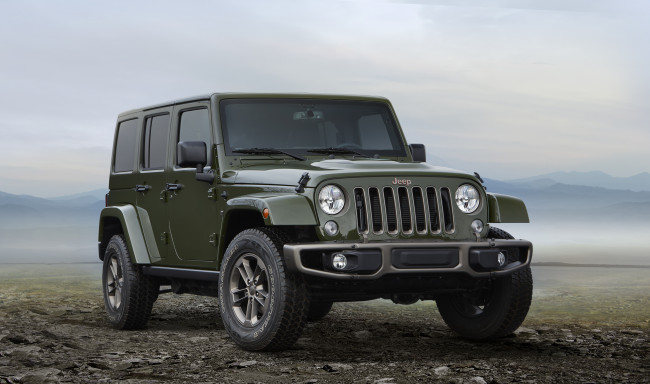 Обои картинки фото jeep wrangler unlimited 75th anniversary edition 2016, автомобили, jeep, edition, anniversary, 75th, unlimited, wrangler, 2016