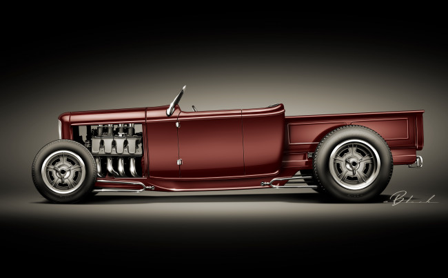 Обои картинки фото автомобили, векторная графика, streetrod, ratrod