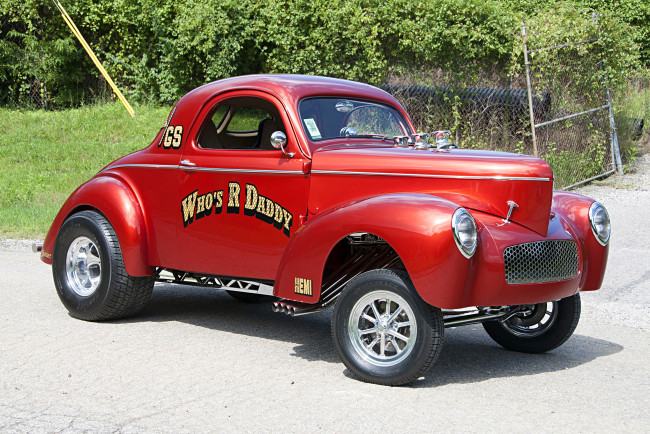 Обои картинки фото 1941-willys-gasser, автомобили, hotrod, dragster, willys