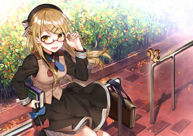 Обои картинки фото аниме, unknown,  другое , девушка, взгляд, фон