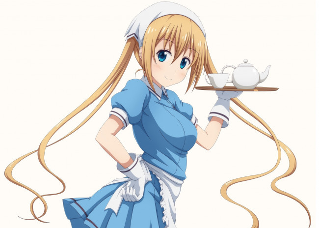 Обои картинки фото аниме, blend s, фон, взгляд, девушка