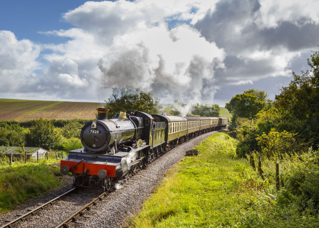 Обои картинки фото техника, паровозы, состав, локомотив