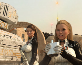 Картинка 3д+графика фантазия+ fantasy фон взгляд девушки