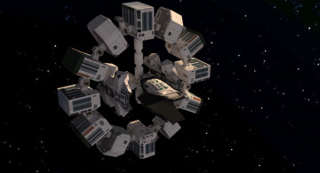 Картинка 3д+графика космические+корабли +звездолеты+ spaceships +starships галактики вселенная полет космический корабль