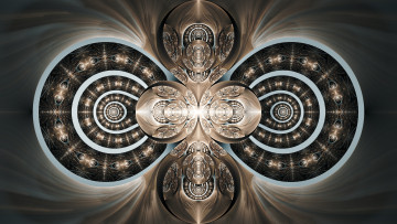 Картинка 3д+графика фракталы+ fractal цвет фон узор