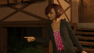 Картинка 3д+графика люди+ people фон девушка взгляд