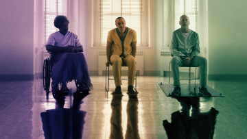 Картинка glass+ 2019 кино+фильмы сэмюэл л джексон фантастика glass брюс уиллис джеймс макэвой триллер стекло