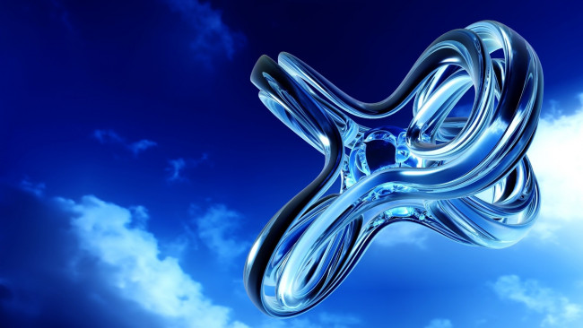 Обои картинки фото 3д графика, абстракция , abstract, фигура, облака, небо