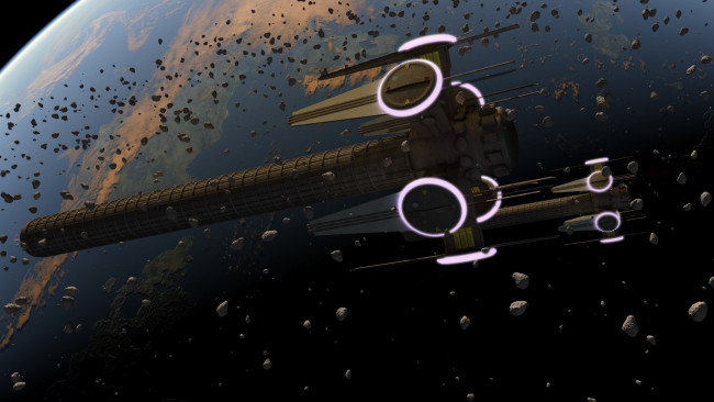 Обои картинки фото 3д графика, фантазия , fantasy, космический, корабль, галактики, вселенная, полет