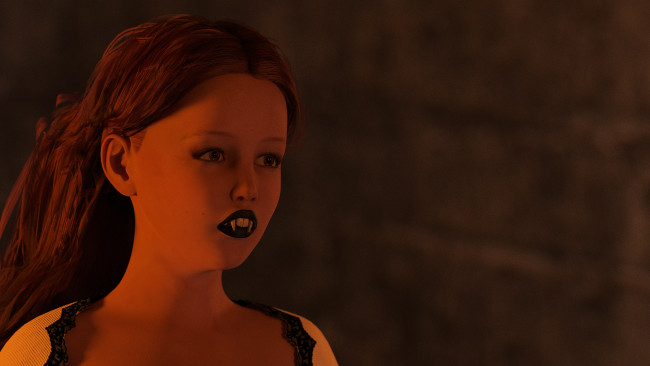 Обои картинки фото 3д графика, существа , creatures, девушка, фон, взгляд