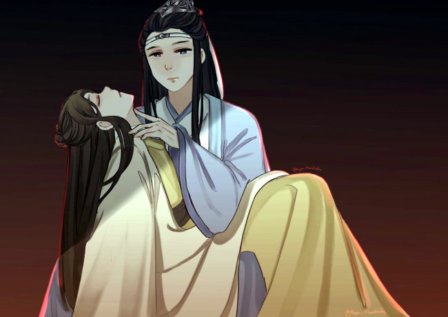 Обои картинки фото аниме, mo dao zu shi, лань, сичень, мэн, яо