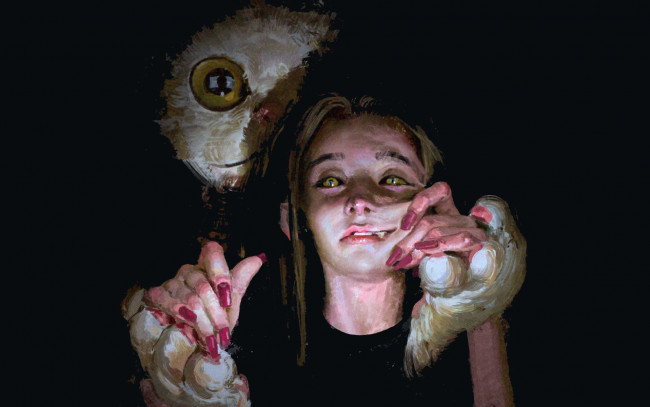 Обои картинки фото фэнтези, оборотни, девочка, кот