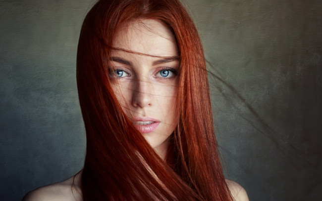 Обои картинки фото девушки, - лица,  портреты, рыжая, лицо