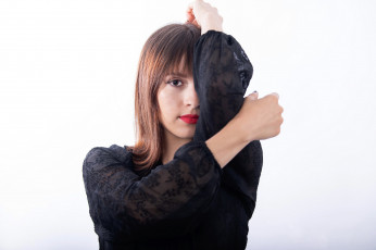 Картинка mireya+c +balderas девушки -+лица +портреты шатенка лицо блузка