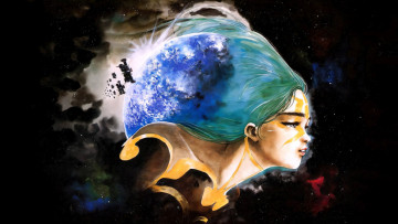 Картинка оригинал+295294 рисованное люди космос девушка фантазия