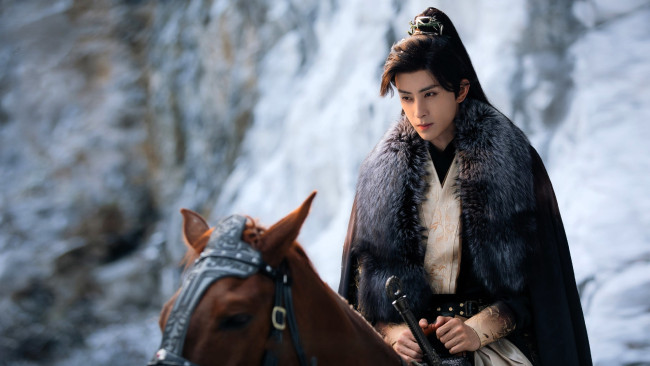 Обои картинки фото coroner`s diary, кино фильмы, -unknown , другое, всадник, парень, лошадь, горы, снег