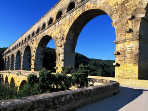 Картинка historic pont du gard river france города