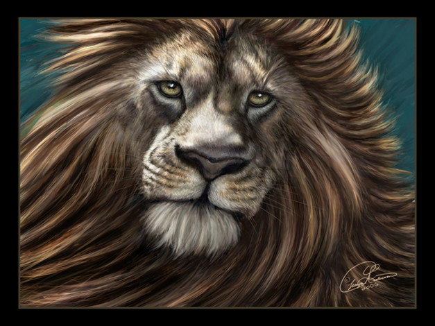 Обои картинки фото рисованные, животные, львы