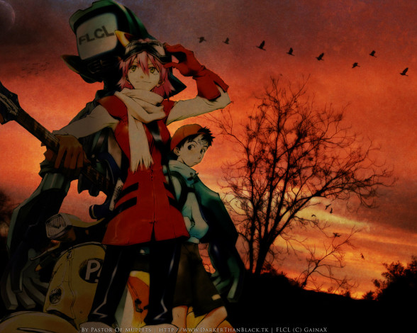 Обои картинки фото аниме, flcl