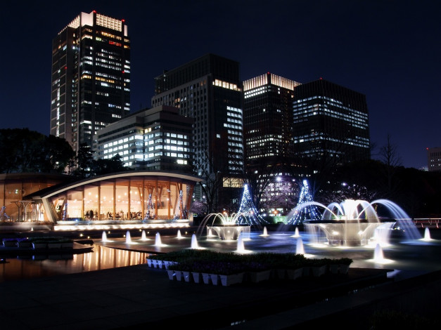 Обои картинки фото города, огни, ночного