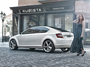 Картинка skoda vision concept автомобили авто девушками