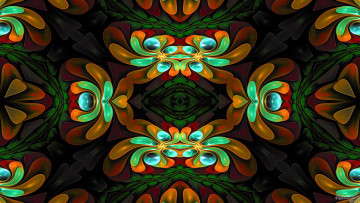 Картинка 3д графика fractal фракталы тёмный фон узор абстракция