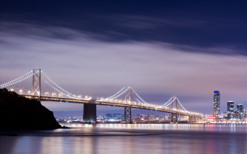 Картинка oakland bay bridge san francisco california города сан франциско сша сан-франциско калифорния